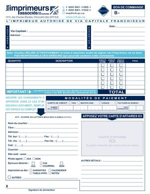 Bon Commande Via Capitale