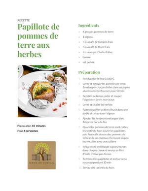 Recette Papillote De Pomme De Terre .