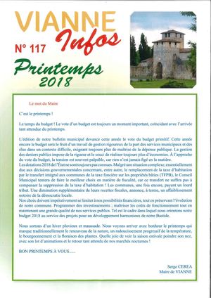 Vianne Info N° 117 Printemps 2018 Pdf