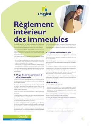 Règlement intérieur Logial - version 2018