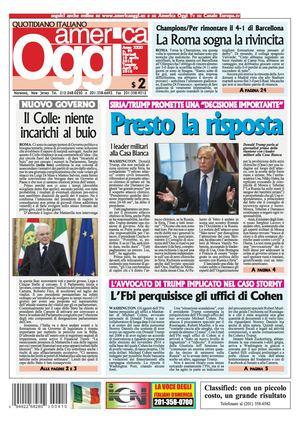 America Oggi 10 Aprile 2018