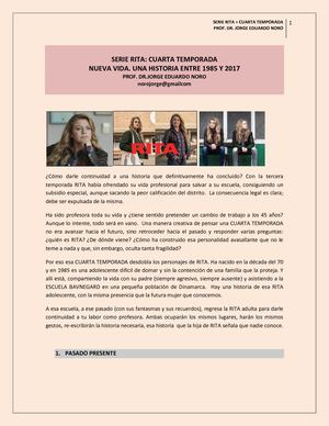 246.RITA: CUARTA TEMPORADA. PASADO Y PRESENTE