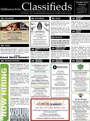Classifieds April 10, 2018