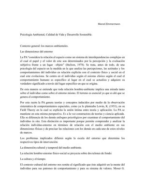 Aporte Texto Perspectiva De La Psicología Ambiental