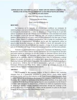 El Mercado de Fideos Limeño 2012-2015