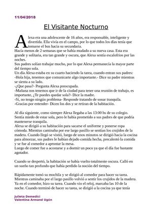 El visitante noctúrno