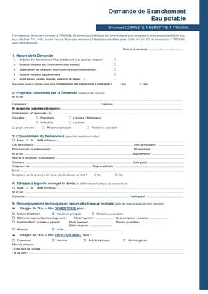 4 Eau Demande Branchement Janvier 2017