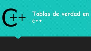 Tablas De Verdad En C++