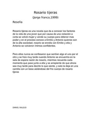 Rosario Tijera Daniel Vallejo