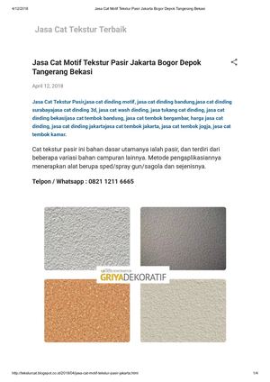 Jasa Cat Motif Tekstur Pasir Jakarta Bogor Depok Tangerang Bekasi