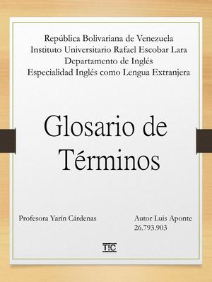 Glosario De Terminos Tic