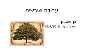 עבודת שורשים