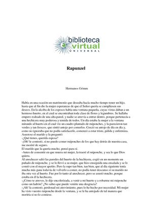 cuento de rapunzel
