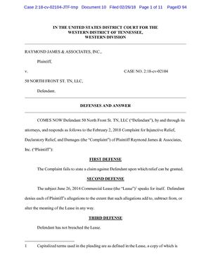 Defendant Answer
