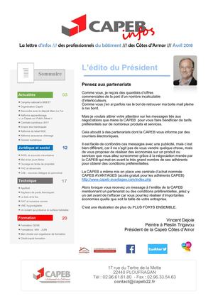 CAPEB Info avril 2018