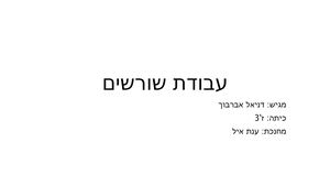 עבודת שורשים