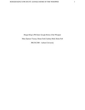 Burger King Case Study