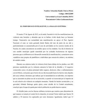 El Individuo Es Inteligente La Masa Es Estúpida