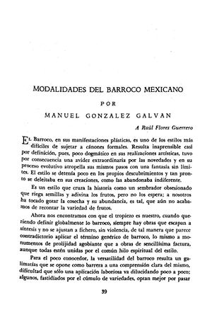 Modalidades Del Barroco Mexicano