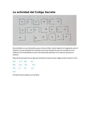 La Actividad Del Código Secreto