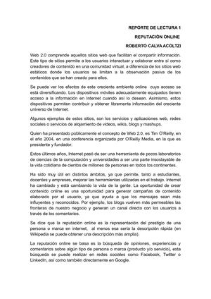 Reporte De Lectura 1