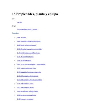 15 Propiedad, Planta Y Equipo