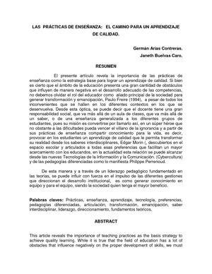 Artículo Teorías Pedagógicas