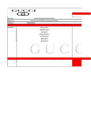Factura Gucci
