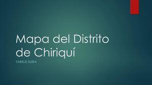 Mapa Del Distrito De Chiriquí yarelis