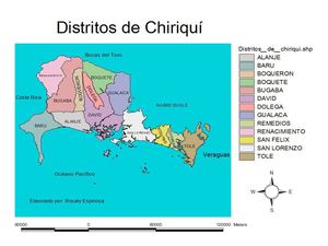 Mapas De Los Distritos De Chiriquí