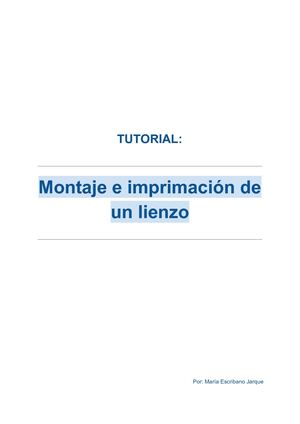 Tutorial De Montaje De Lienzo