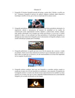 Glosario De Fotografia