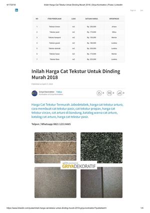 Inilah Harga Cat Tekstur Untuk Dinding Murah 2018 Griya Kontraktor