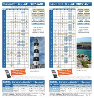Tarif Camaret Et Lanildut Ouessant 2018