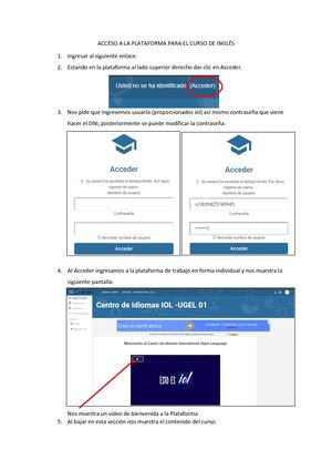 Calaméo - Acceso A La Plataforma Para El Curso De Inglés