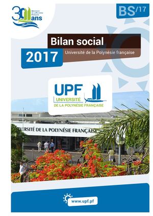 Bilan social UPF 2017
