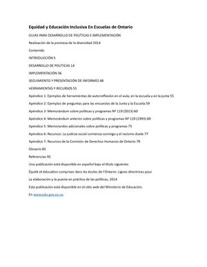 Equidad Y Educación Inclusiva En Escuelas De Ontario (1)