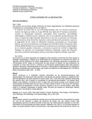 Conclusiones De La Indagación
