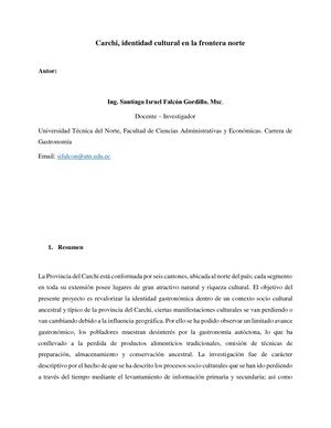 Articulo Identidad Carchi
