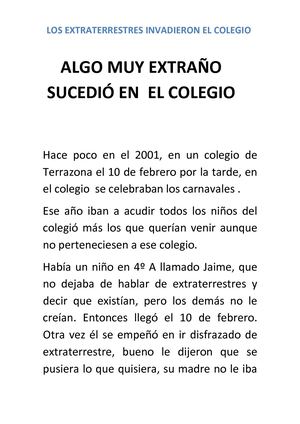 Olaia Algo Muy Extraño Sucedio En El Colegio