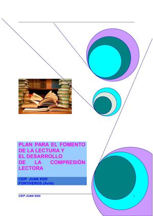 PLAN PARA EL FOMENTO A LA LECTURA