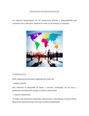 NEGOCIOS INTERNACIONALES