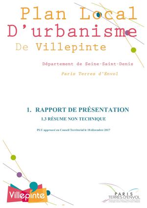Résumé Non Technique Plu Villepinte