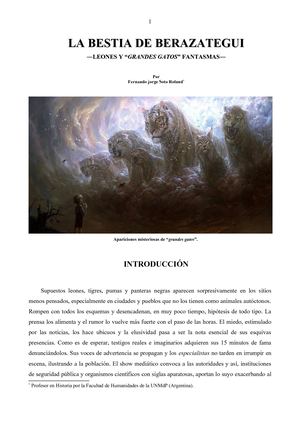 La Bestia De Berazategui - Leones y grandes gatos fantasmas