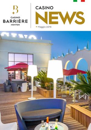 CASINONEWS MAI 2018 VERSION ITALIENNE // CASINO BARRIERE MENTON