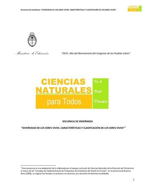 Seres Vivos Caracteristicas Y Clasificación Secuencia