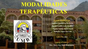 Modalidades Terapéuticas
