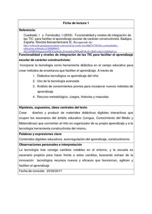 Fichas De Lectura