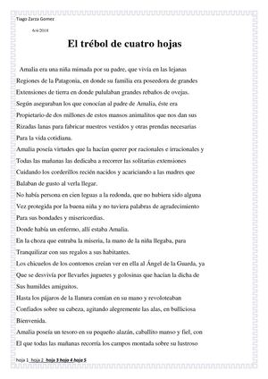 El Trebol De Cuatro Hojas Docx