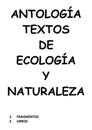 Antología Lecturas Ecología